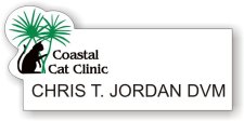 (image for) Coastal Cat Clinic White Shaped Badge