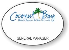 (image for) Coconut Bay Resort Oval Shaped White Badge