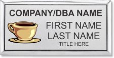 (image for) #COF2 Coffee Executive Silver Name Badge