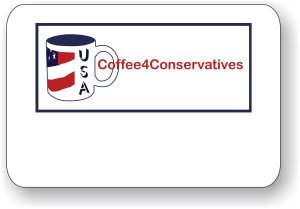 (image for) Coffee4Conservatives Logo Only White Badge