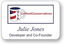 (image for) Coffee4Conservatives White Badge