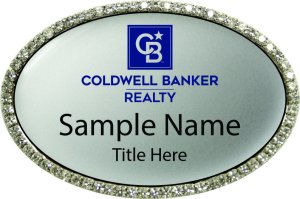 (image for) Coldwell Banker Realty Silver Oval Bling Badge