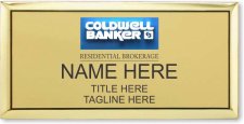 (image for) Coldwell Banker Residential Brokerage Executive Gold Badge (3d Logo W Tag Line)