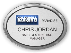 (image for) Coldwell Banker Paradise Executive Oval Silver Badge - (3d Logo)