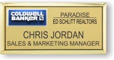 (image for) Coldwell Banker Paradise Ed Schlitt Realtors Gold Executive Badge - (3d Logo)