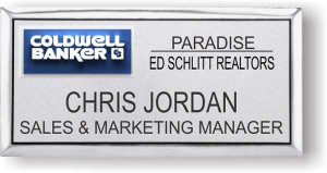 (image for) Coldwell Banker Paradise Ed Schlitt Realtors Silver Executive Badge - (3d Logo)