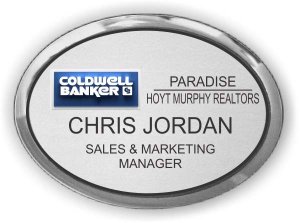 (image for) Coldwell Banker Paradise Hoyt Murphy Executive Oval Silver Badge - (3d Logo)