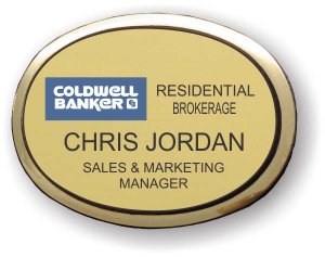 (image for) Coldwell Banker Residential Brokerage Executive Oval Gold Badge (Style 3)