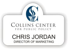 (image for) Collins Center for Public Policy White Shaped Badge