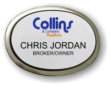 (image for) Collins & Company Realtors Executive Oval Silver Badge