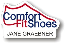 (image for) Comfort Fit Shoes Shaped Badge