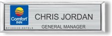 (image for) Comfort Inn Small Executive Brushed Nickel Badge