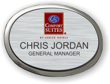 (image for) Comfort Suites Executive Oval Brushed Nickel Badge