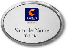 (image for) Comfort Suites Orange Purple Logo Oval Executive Silver badge