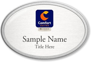 (image for) Comfort Suites Orange Purple Logo Oval Prestige Pebbled badge