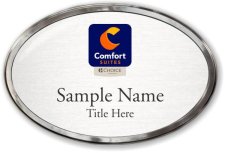 (image for) Comfort Suites Orange Purple Logo Oval Prestige Polished badge
