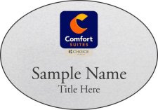 (image for) Comfort Suites Orange Purple Logo Oval Silver badge