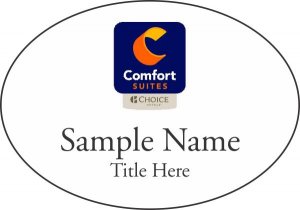 (image for) Comfort Suites Orange Purple Logo Oval White badge