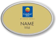 (image for) Comfort Inn Oval Gold Pebbled Frame Prestige Badge