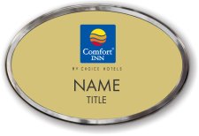 (image for) Comfort Inn Oval Gold Polished Frame Prestige Badge