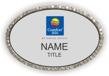 (image for) Comfort Inn Oval Silver Bling Badge