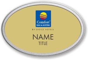 (image for) Comfort Inn & Suites Oval Gold Pebbled Frame Prestige Badge