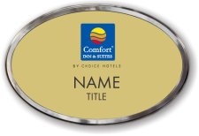 (image for) Comfort Inn & Suites Oval Gold Polished Frame Prestige Badge