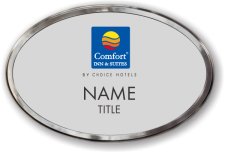 (image for) Comfort Inn & Suites Oval Silver Polished Frame Prestige Badge