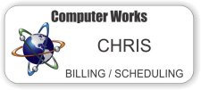 (image for) Computer Works of Yakima White Badge