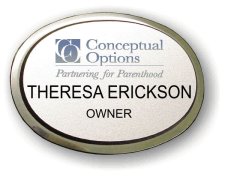(image for) Conceptual Options Executive Oval Silver Badge
