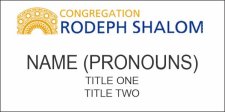 (image for) Congregation Rodeph Shalom White Badge