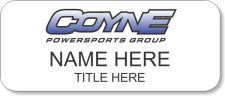 (image for) COYNE POWERSPORTS Standard White Name Badge