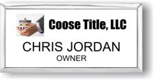 (image for) Coose Title Executive White Silver Framed Badge