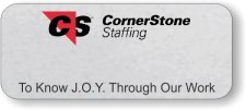 (image for) CornerStone Staffing Silver Logo Only Badge