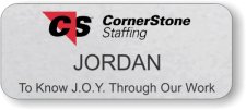(image for) Cornerstone Staffing With Tagline Silver Badge