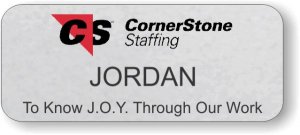 (image for) Cornerstone Staffing With Tagline Silver Badge