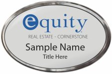 (image for) Equity Cornerstone Real Estate Oval Prestige Polished Badge