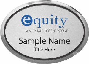 (image for) Equity Cornerstone Real Estate Oval Executive Silver Badge