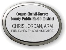 (image for) Corpus Christi-Nueces County Public Health District Silver Executive Oval Badge