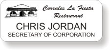 (image for) Corrales La Fiesta Restaurant White Badge