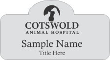 (image for) Cotswold Animal Hospital Shaped Silver Badge