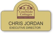 (image for) Courtside Cottages Shaped Gold Badge