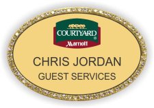 (image for) Courtyard Gold Oval Bling Badge