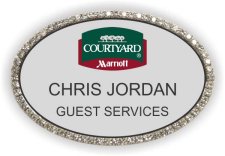 (image for) Courtyard Silver Oval Bling Badge