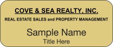 (image for) Cove & Sea Realty Standard Gold Badge