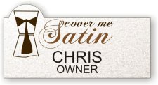 (image for) Cover Me Satin Silver Shaped Badge