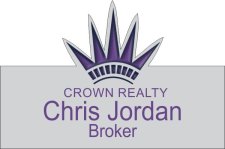 (image for) Crown Realty Silver Shaped Badge (Purple Logo)