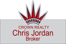 (image for) Crown Realty Silver Shaped Badge (Red Logo)