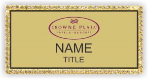 (image for) Crowne Plaza Logo A Gold Bling Badge