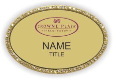 (image for) Crowne Plaza Logo A Gold Oval Bling Badge